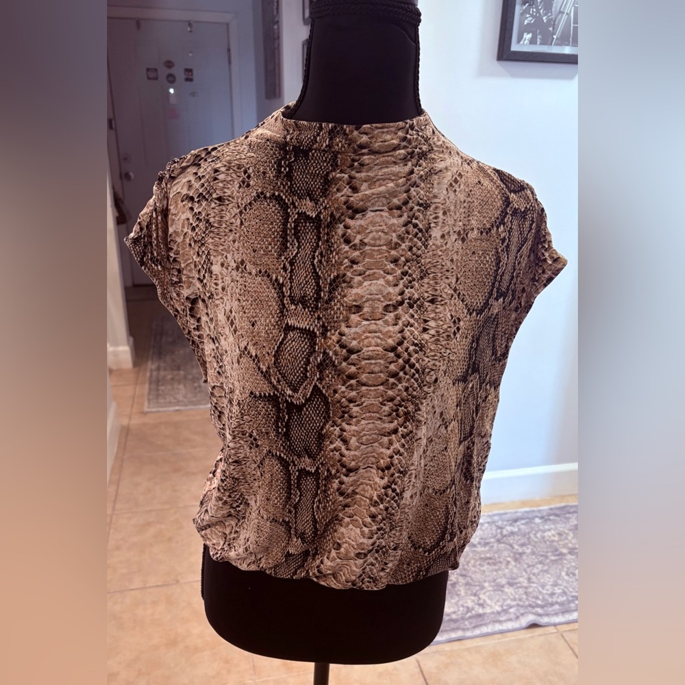 Bar III Animal Print Blouse